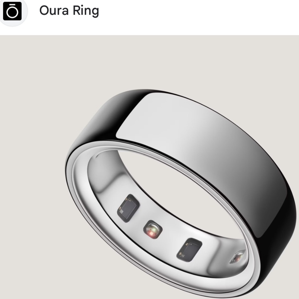 Oura Ring - Sleek Silver and Black